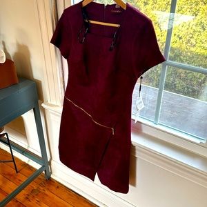 Burgundy Suede Calvin Klein professional dress